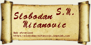 Slobodan Mitanović vizit kartica
